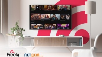 Freely x Netgem partnership on a TV